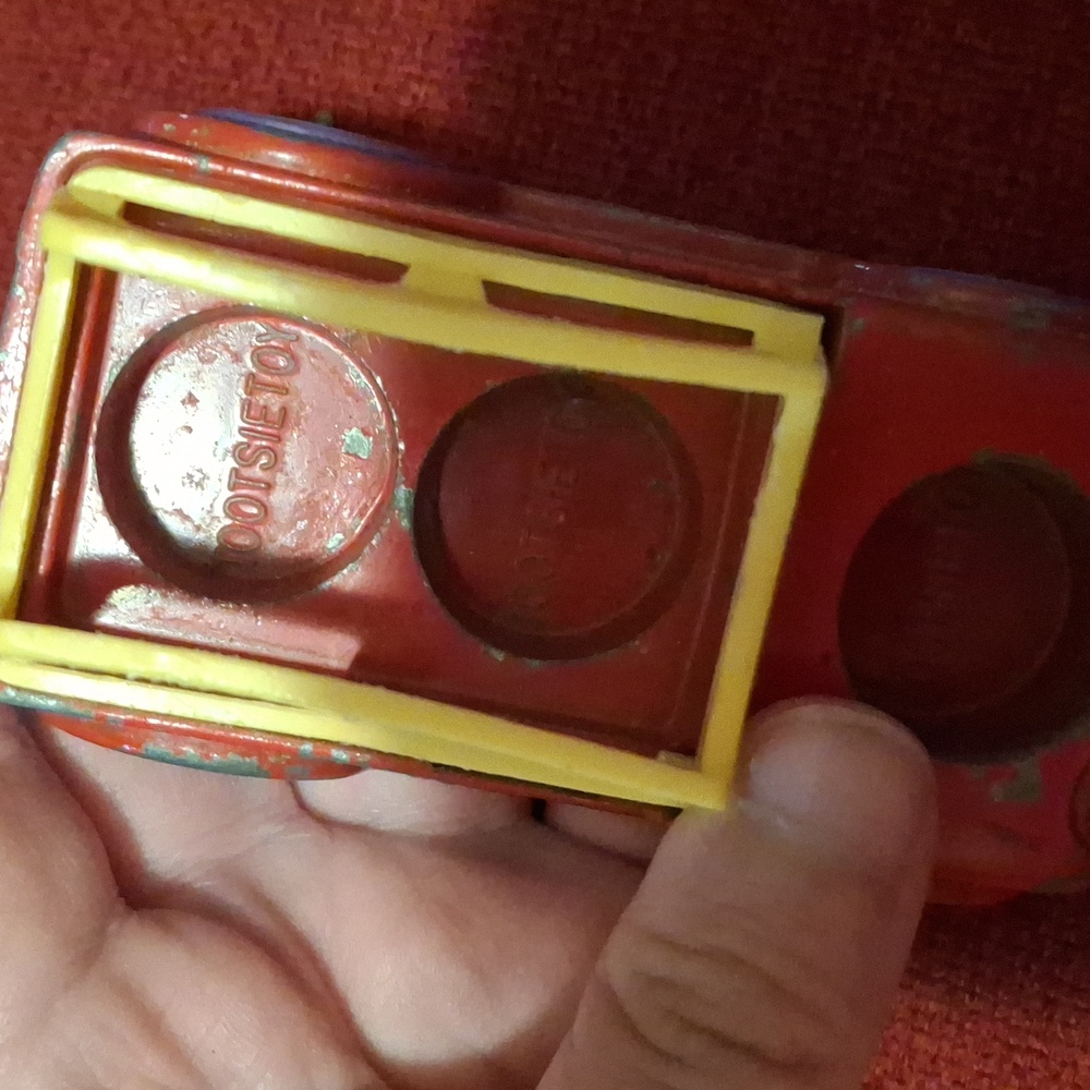Tootsie Toy Red and Yellow Classic Toy Utility Vehicle Happy Face Collectible - Picture 9 of 10